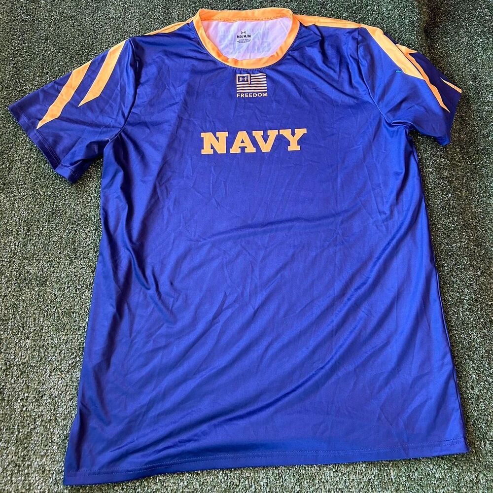 Under-armour Men's Blue and Navy T-shirt